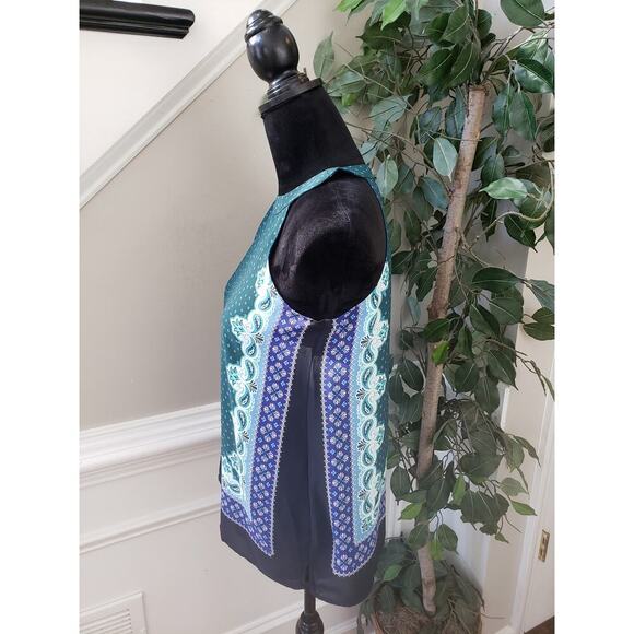 LOFT Bandana Boho Tank Top Women's XS Multi Paisley Print Sleeveless Halter Neck - Picture 10 of 11